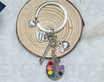 Painter’s Palette Art Teacher Keyring Keychain, Novelty, Funny, Birthday, Gift, Brother, Sister, Girlfriend, Boyfriend, Teacher, Art, Artist