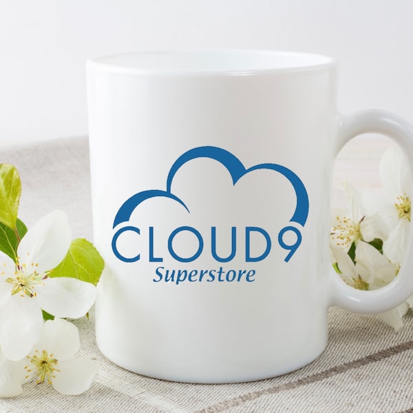 Superstore Cloud 9 personalised funny novelty 11oz white ceramic coffee mug cup birthday Christmas present