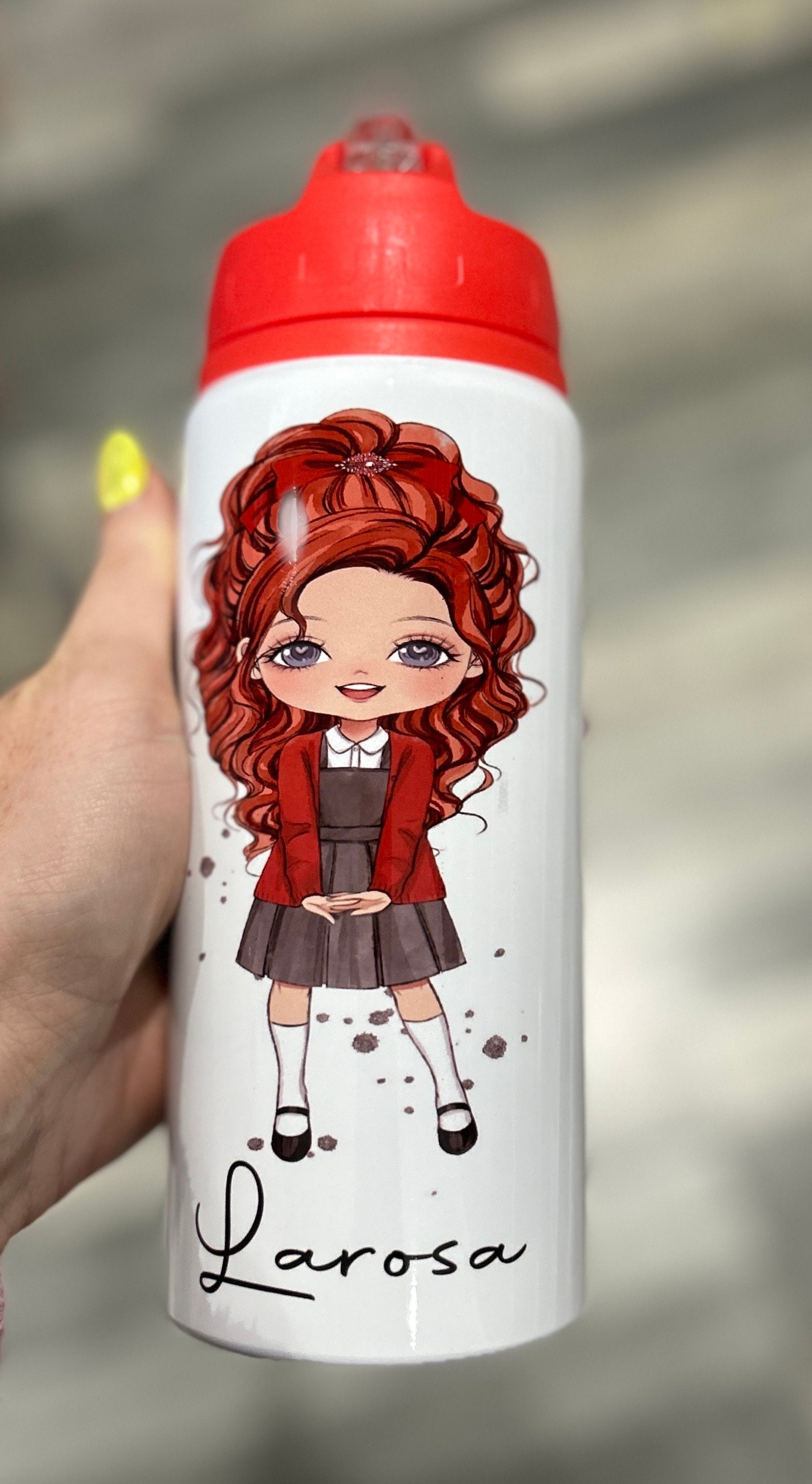 Personalized Girls School Water Bottle, First Day of School, Blue Back to School, Gift for Her Daughter Granddaughter Niece