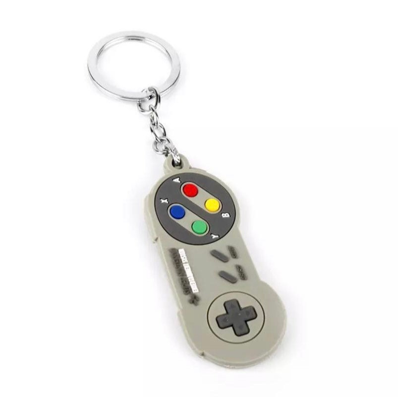 Retro Super Nintendo Gaming Controller Keyring Keychain Gift Etsy