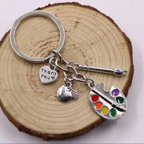 Paint Palette Keyring Personalised Gift Artist Keychain Art Etsy UK