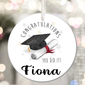 Congratulations Graduation Student University College End of School Leavers 2026 Keepsake Plaque Bauble Personalised Custom Gift