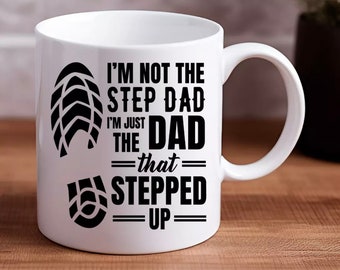 Step Dad Mug | Father’s Day Christmas Birthday | Gift For Him Funny Present Secret Santa | Personalised Gift For Step Dad Bonus Dad