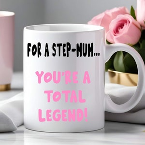 Personalised Stepmum Step Mum Bonus Mum Mother’s Day Funny Gift Mug Cup Birthday Gift Christmas Present Keepsake Gift Step Mum Gift