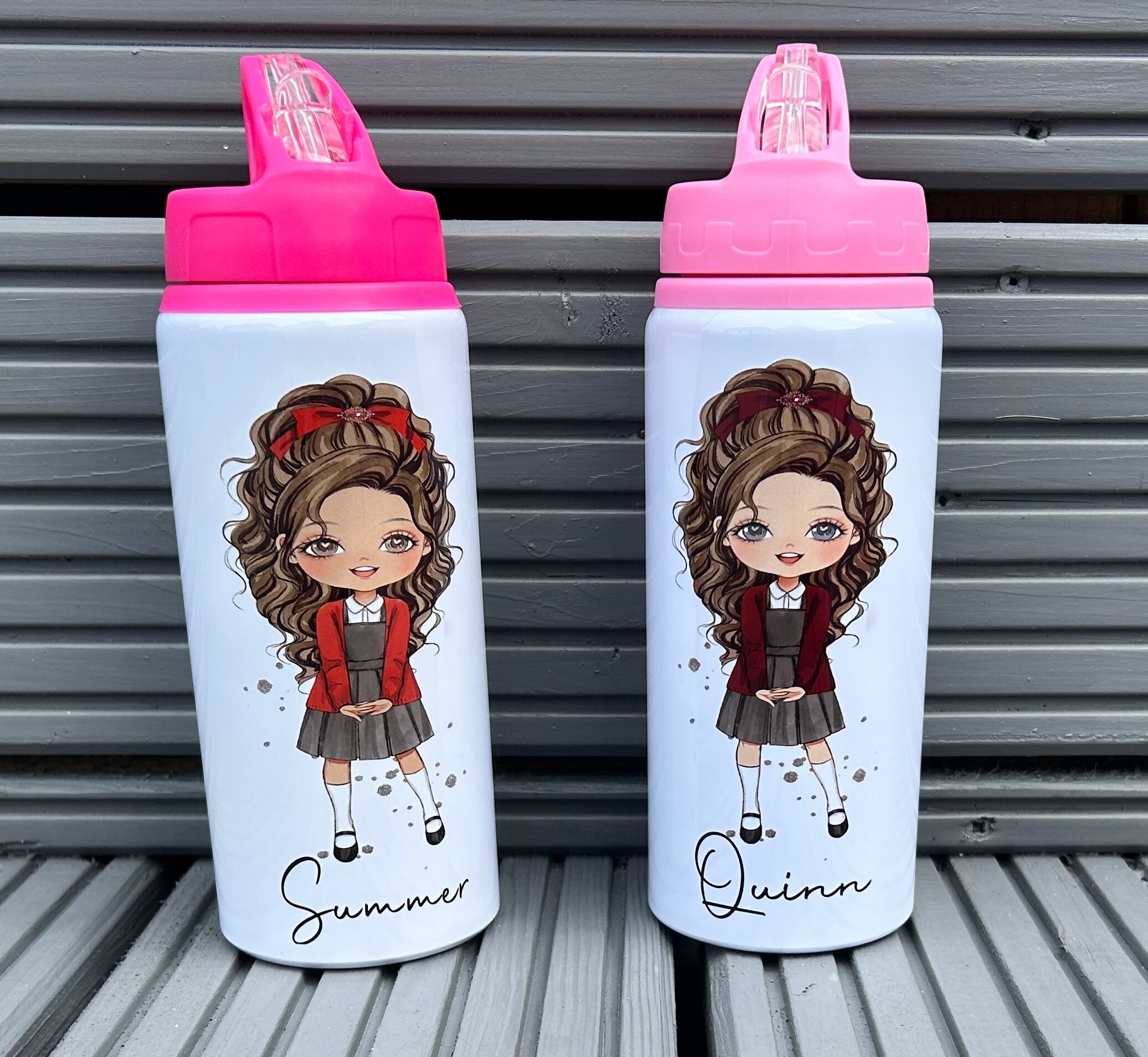 Personalized Girls School Water Bottle, First Day of School, Blue Back to School, Gift for Her Daughter Granddaughter Niece