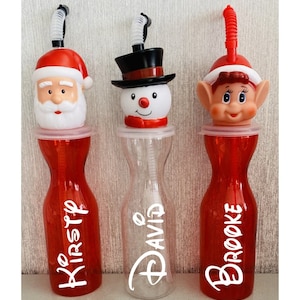 Kids Personalised Christmas Drinking Bottle, Christmas Eve Box, Stocking Fillers, Gift for Grandson, Granddaughter gift, Xmas Box