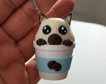 Cattuccino keychain