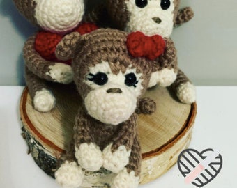 Family pocket monkey pattern FR/EN