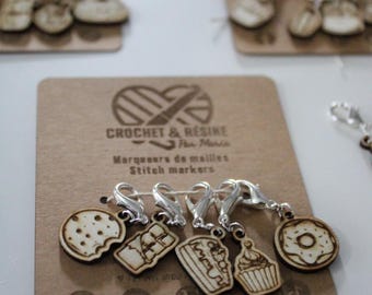 Wood stitch markers
