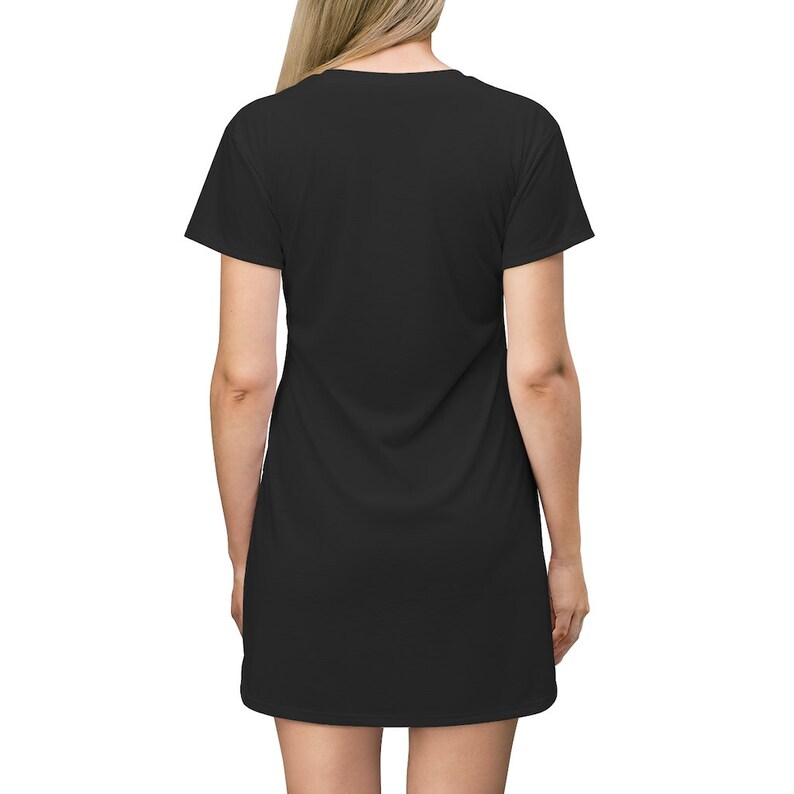 Casual T Shirt Dress Swimsuit Cover-up Oversize T shirt Designer Dress PROPHETIC JOHNSON SULEMAN Black Mini Dress Gift For Her