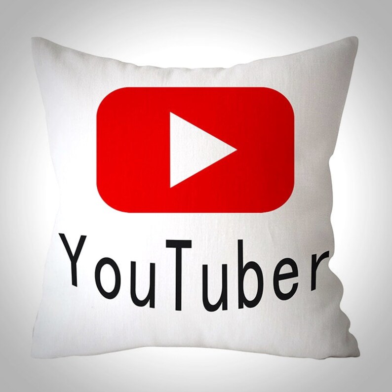 Youtube Cushion Cover Hot Media Red White Polyester Pillow Etsy