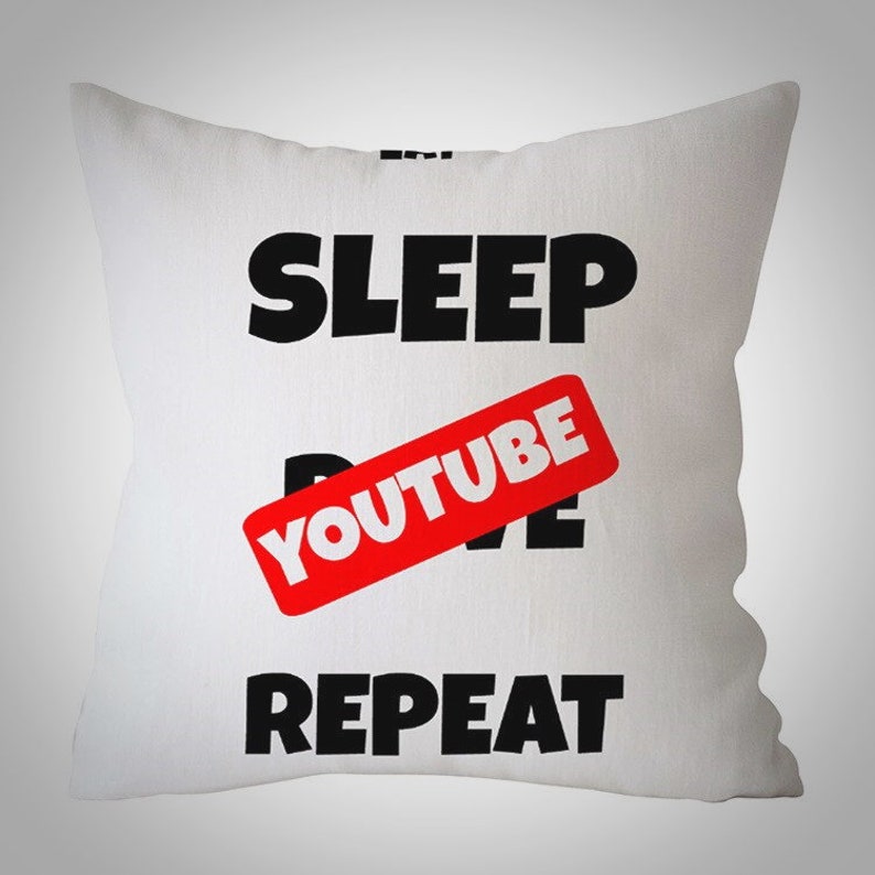 Youtube Cushion Cover Hot Media Red White Polyester Pillow Etsy
