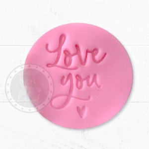 Love you embosser cookie stamp, fondant stamp, valentines, birthday