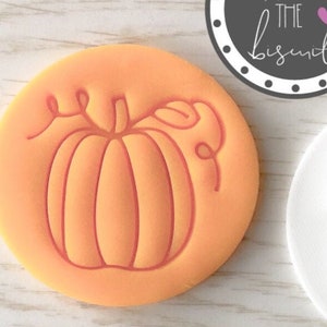 Swirly  pumpkin - embosser stamp, fondant stamp, cupcakes, cookies, Halloween.- fondant stamp - cookie stamp - clay stamp -