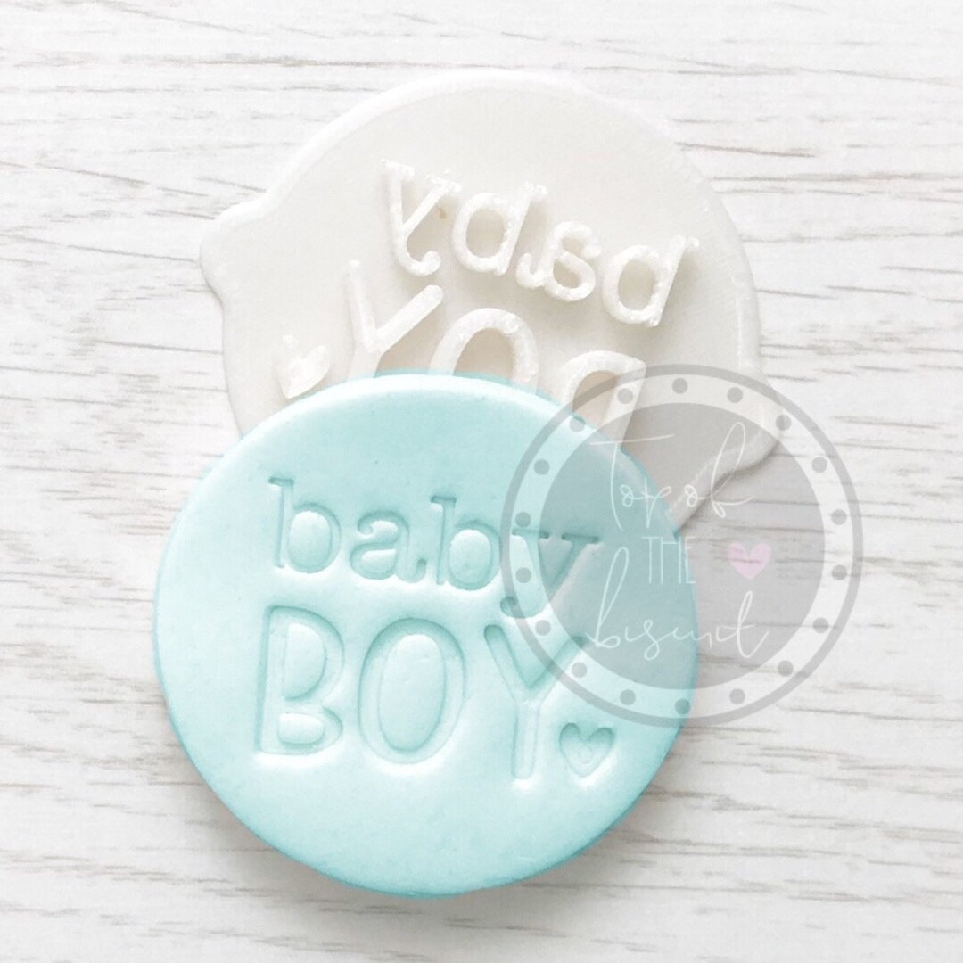 Baby Boy Embosser Cookie Stamp, Fondant Stamp, New Baby, Baby Shower