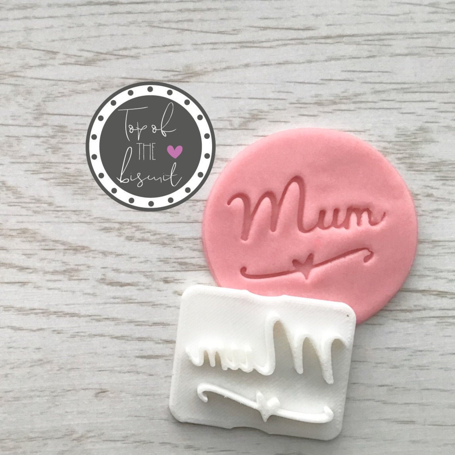 Mum embosser stamp for fondant icing cupcakes cookies Etsy