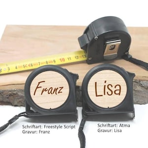 Maßband personalisiert Holz