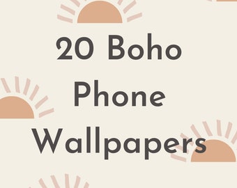 20 Boho Phone Wallpapers, Pink Digital Wallpapers, Digital iPhone Backgrounds, Pastel Positivity Wallpaper Designs