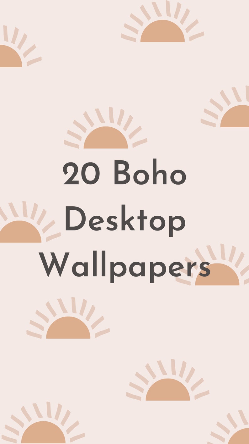 20 Boho Desktop Wallpapers, Pink Digital Wallpapers, Digital Laptop Backgrounds, Pastel Positivity Wallpaper Designs image 1