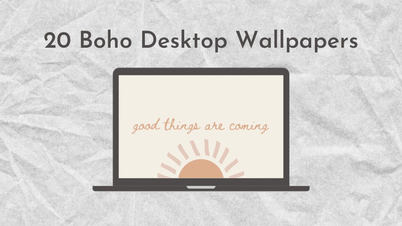 20 Boho Desktop Wallpapers, Pink Digital Wallpapers, Digital Laptop Backgrounds, Pastel Positivity Wallpaper Designs image 7