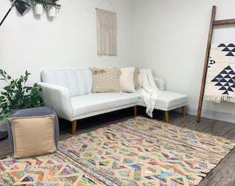 URBAN86 Jute and Chindi Kilim Diamond Rug  (July Special )