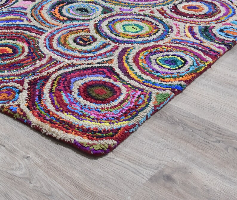 Urban 86 Fall Rug URBAN86 Hand Made Tufted Jute and Chindi Rug (july Special ) - Etsy