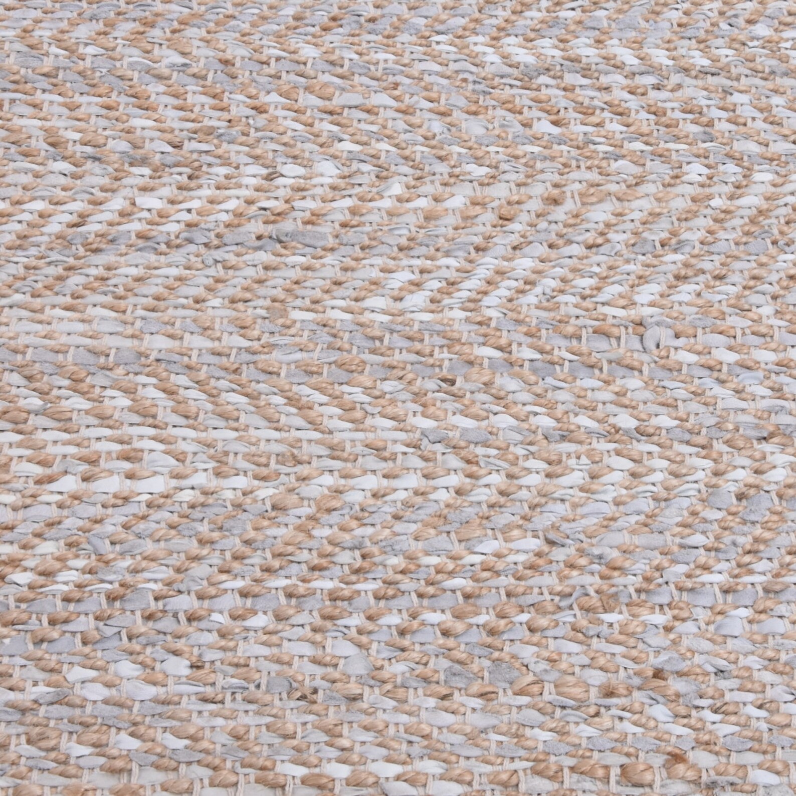 Urban 86 Fall Rug URBAN86 Fabi Jute Leather Rug Silver/natural Area Rug (july Special ...
