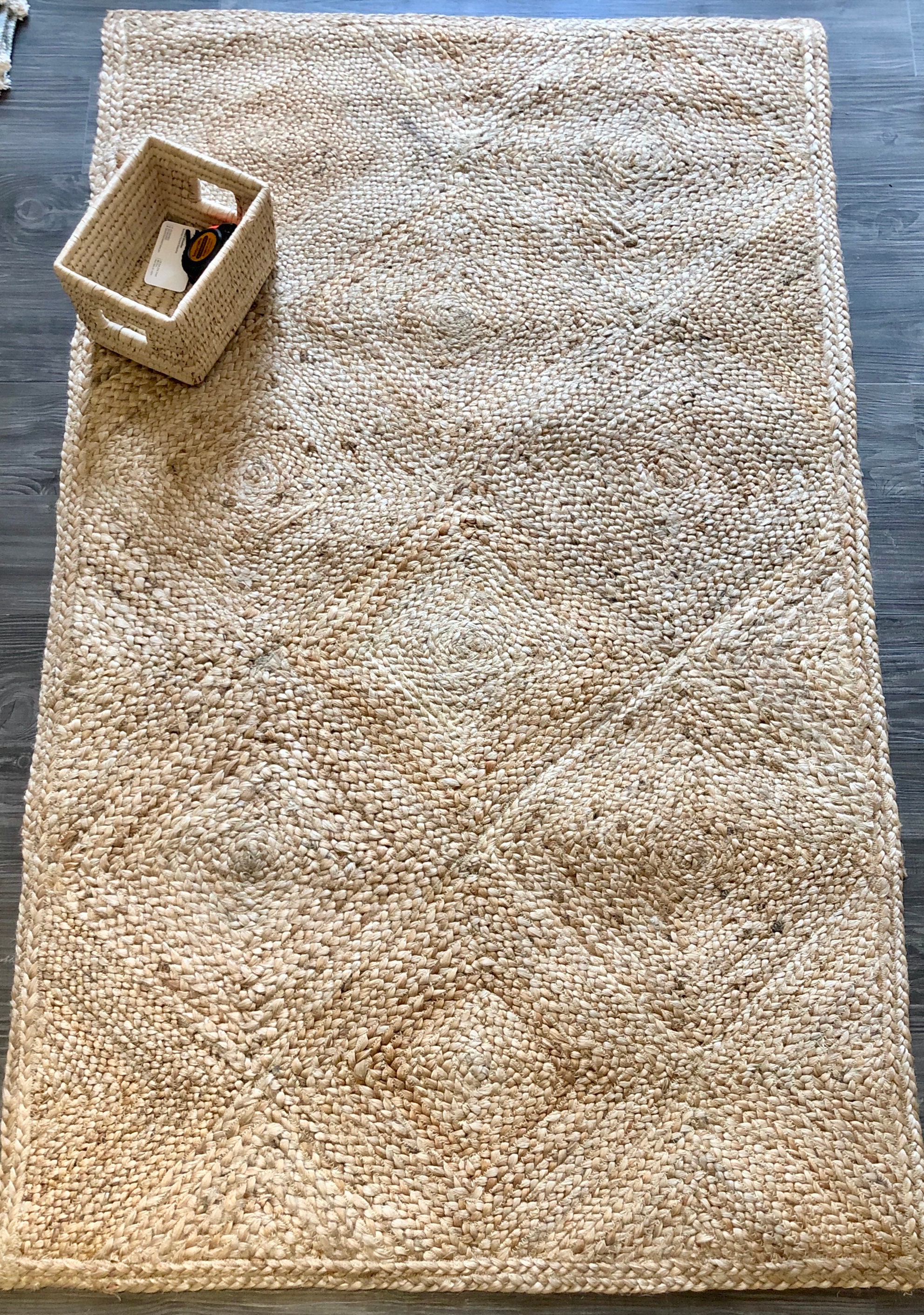 URBAN86 Bella Jute Braided Rug Natural Diamond Area Rug July Etsy
