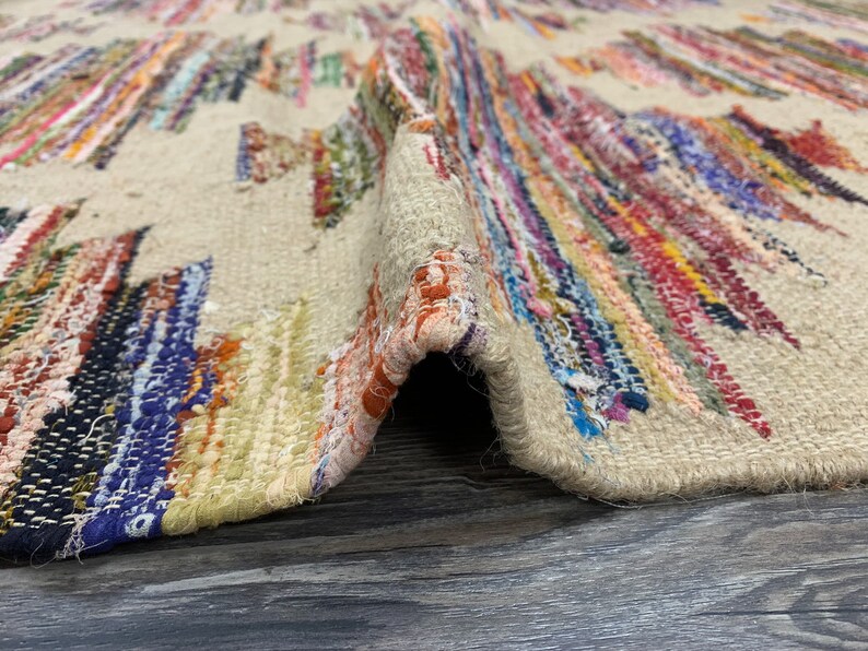 Urban 86 Fall Rug URBAN86 Jute and Chindi Aztec Kilim Rug (july Special ) - Etsy