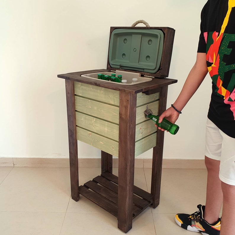 Custom Design Wooden Cooler Box / Unique Garden Decor / Etsy