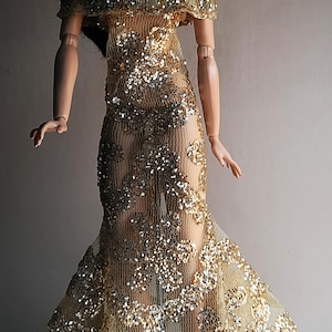 Integrity toys cocktail doll 12&quot; gold dress