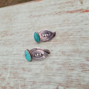 Vintage Navajo Turquoise Screwback Earrings