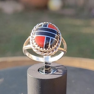 Vintage Zuni Inlay Ring