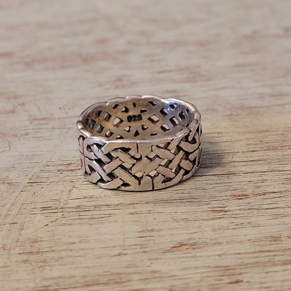 Silver Woven Knot Ring - image 3