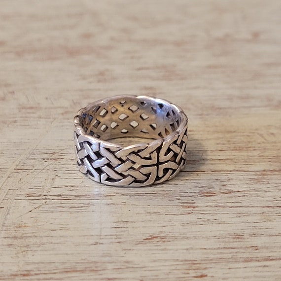 Silver Woven Knot Ring - image 1