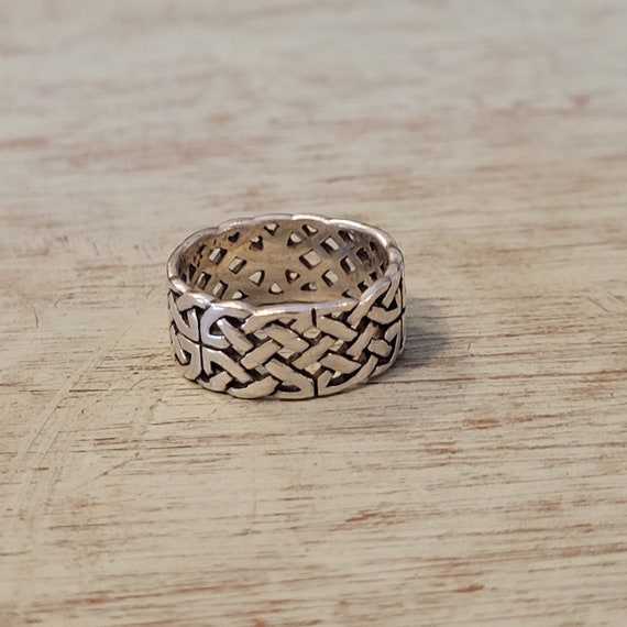 Silver Woven Knot Ring - image 6