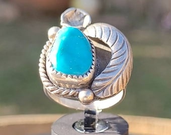 Vintage Sleeping Beauty Turquoise Ring