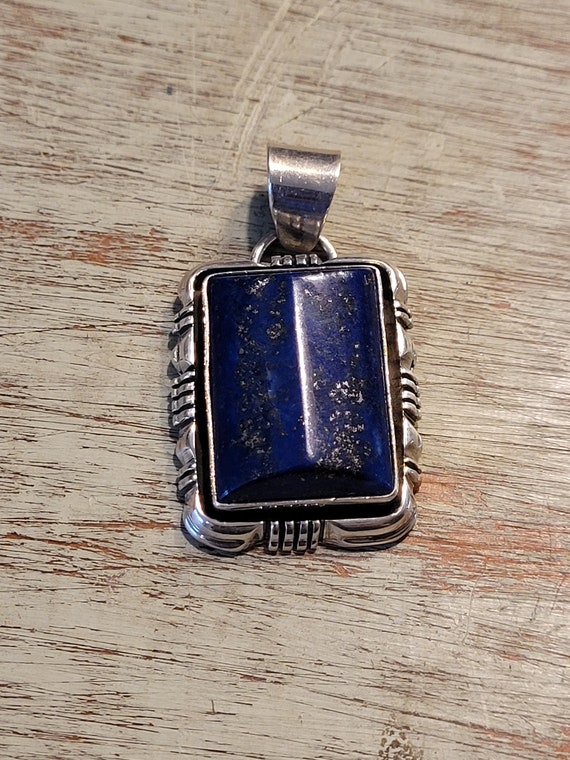Lapis Lazuli and Sterling Silver Pendant - image 1