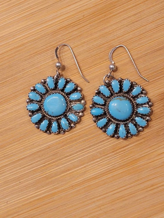 Vintage Turquoise Cluster Earrings