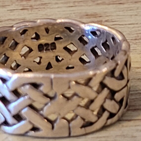Silver Woven Knot Ring - image 7