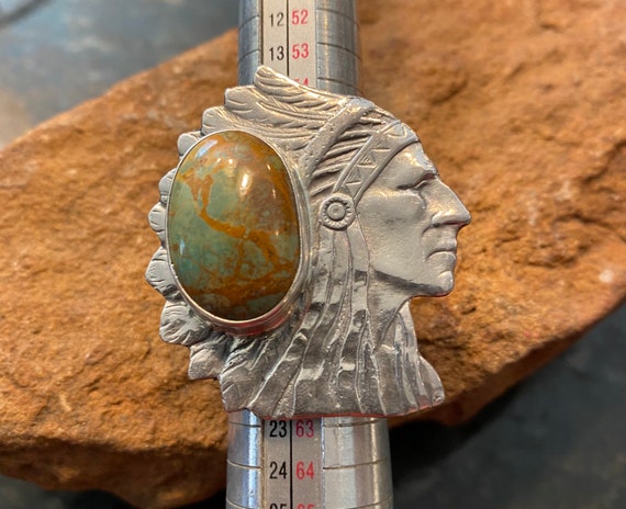 Indian Chief Royston Statement Ring - image 5