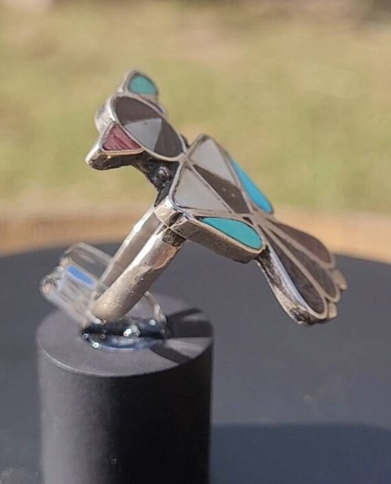 Vintage Zuni Inlay Ring View 2