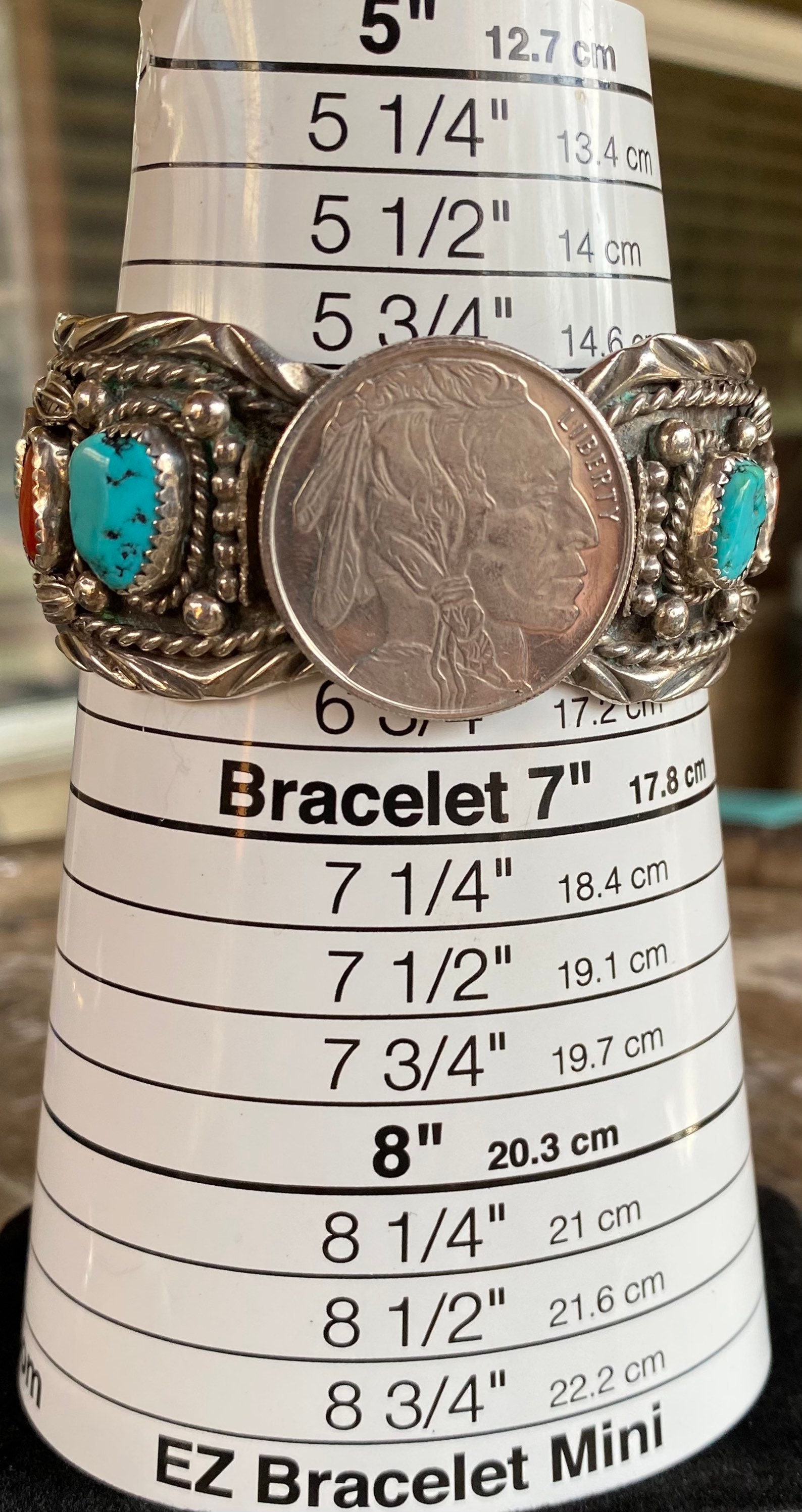 Vintage Navajo Sterling Silver Coral Turquoise Cuff Bracelet - Etsy