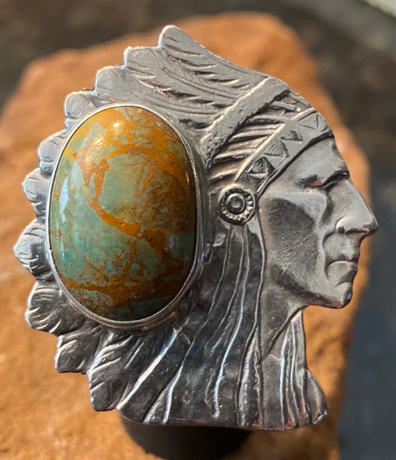 Indian Chief Royston Statement Ring - image 1