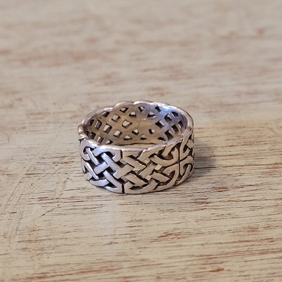 Silver Woven Knot Ring - image 5