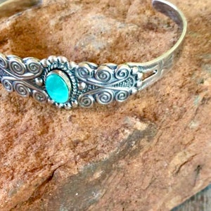 Silver Arrow/Fred Harvey Turquoise and Sterling Silver Cuff Bracelet