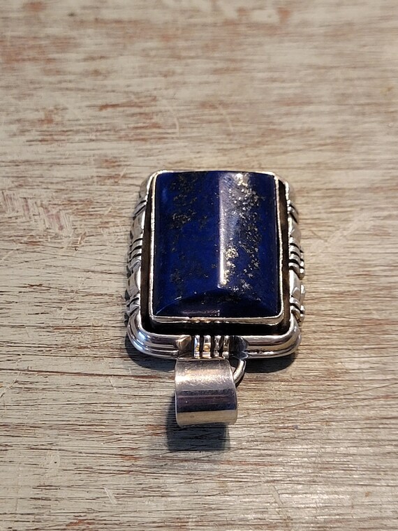 Lapis Lazuli and Sterling Silver Pendant - image 3