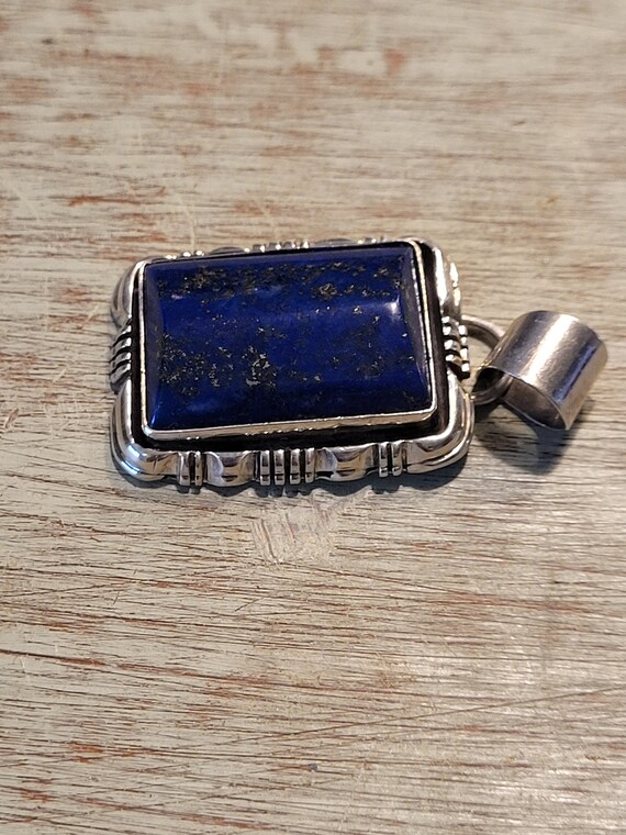 Lapis Lazuli and Sterling Silver Pendant - image 4