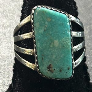 Vintage Handgemachte Turquoise und Sterling Silber Ring.