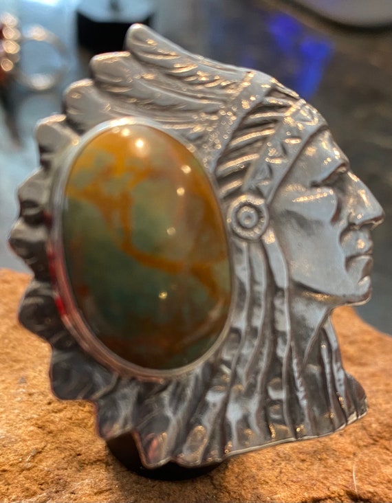 Indian Chief Royston Statement Ring - image 4